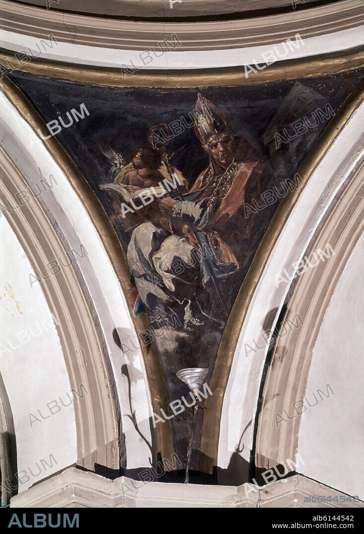 FRANCISCO DE GOYA. PECHINA DE LA CUPULA DE LA ERMITA DE LA VIRGEN DE LA FUENTE EN MUEL - SAN AMBROSIO - 1771.