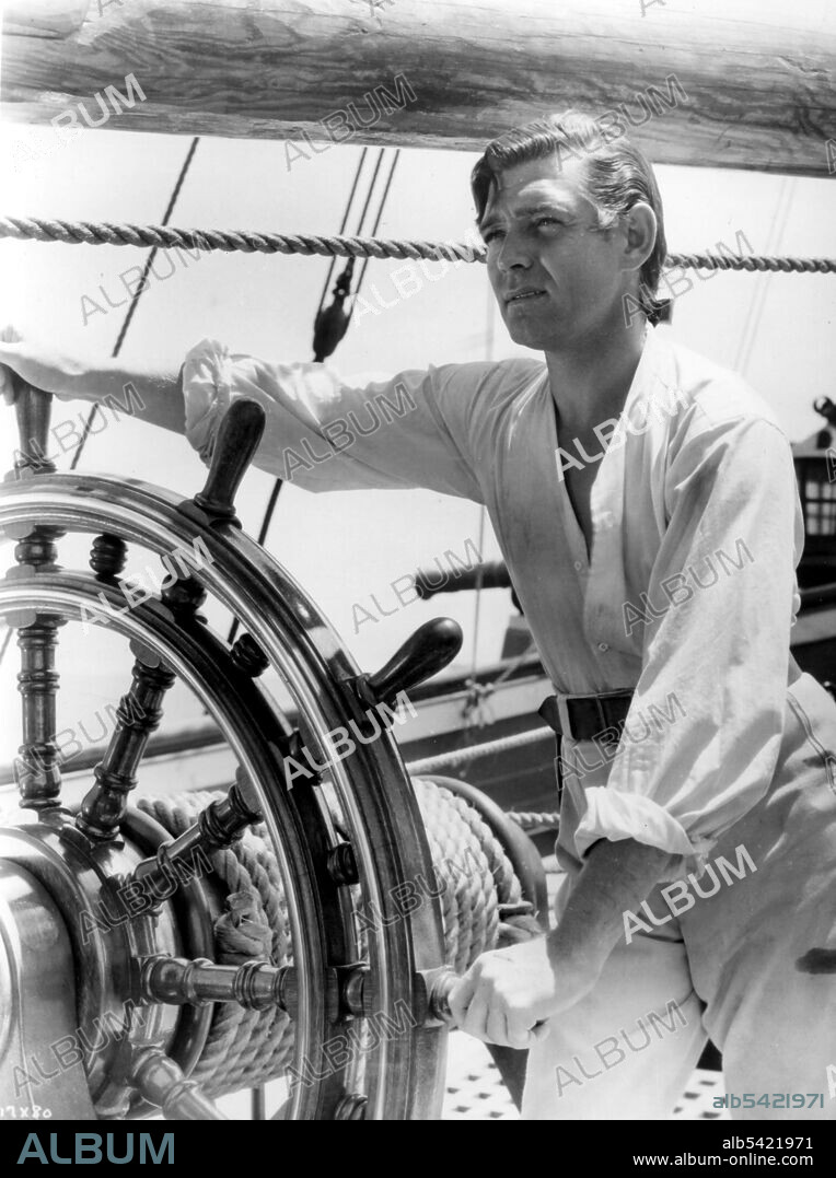CLARK GABLE en REBELIÓN A BORDO, 1935 (MUTINY ON THE BOUNTY), dirigida por FRANK LLOYD. Copyright M.G.M.