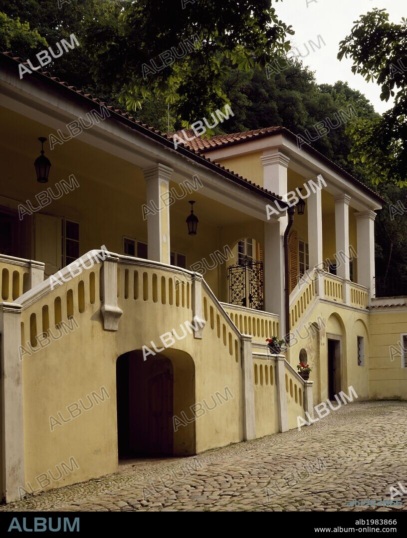 Bertramka Villa, home to the Mozart Museum. Prague, Czech Republic.