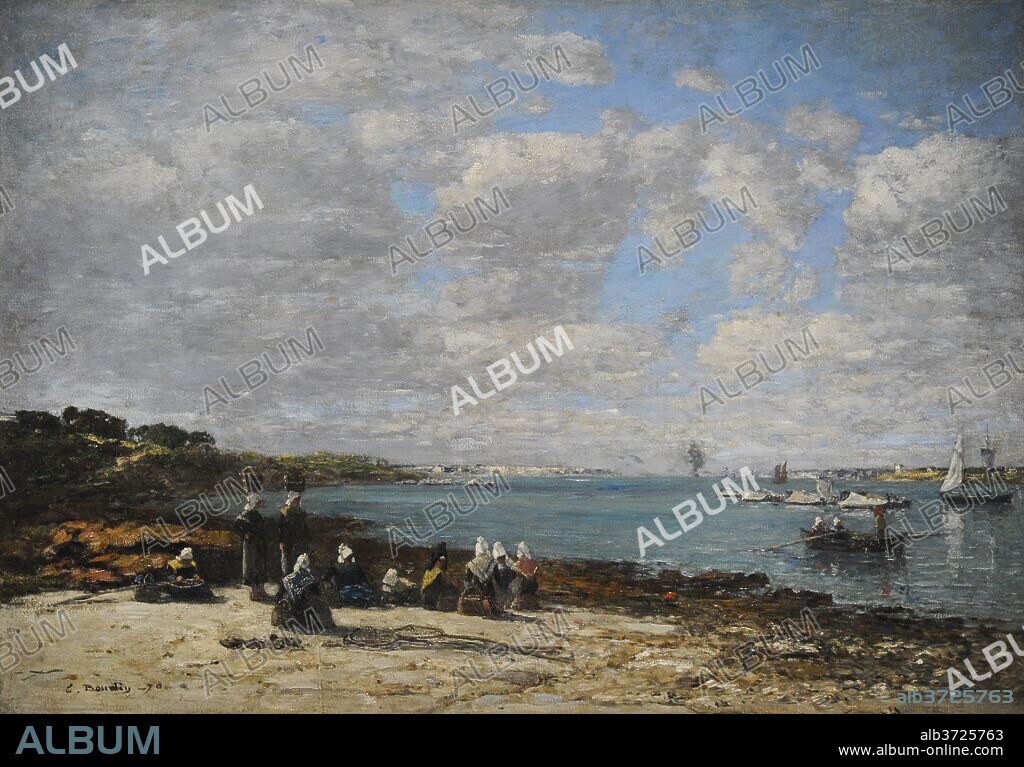 Eugène Boudin (1824-1898). Pintor francés. Kerhor, pescadoras, 1870. Museo Wallraf-Richartz. Colonia. Alemania.