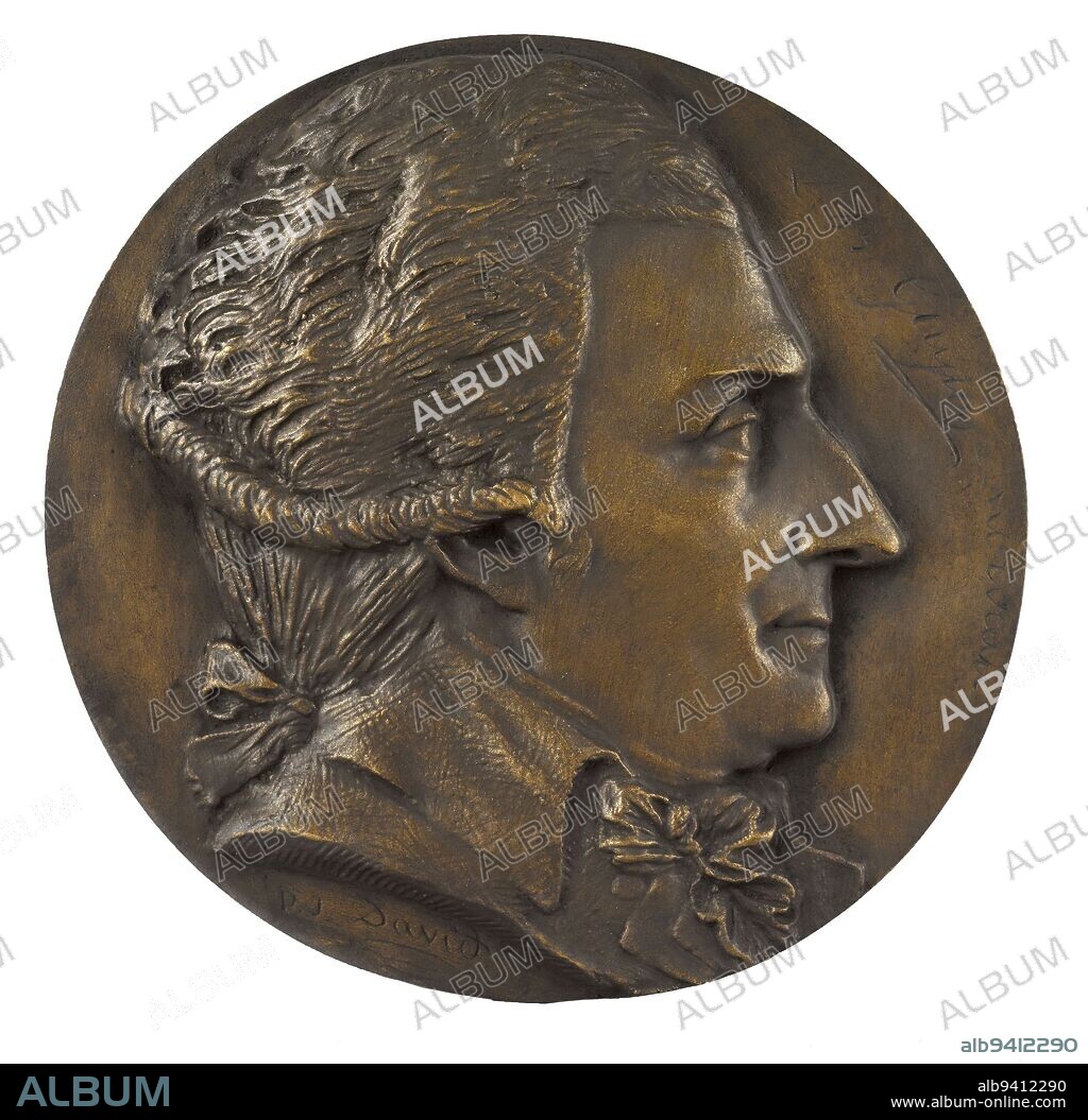 Portrait of Louis-Bernard, baron Guyton de Morveau (1737-1816), magistrate and chemist, David d'Angers, Pierre-Jean, Sculptor, Thiébaut Frères, Founder, 1st half of the 19th century, Sculpture, Medallion (sculpture), Dimensions - Work: Diameter: 19.1 cm.