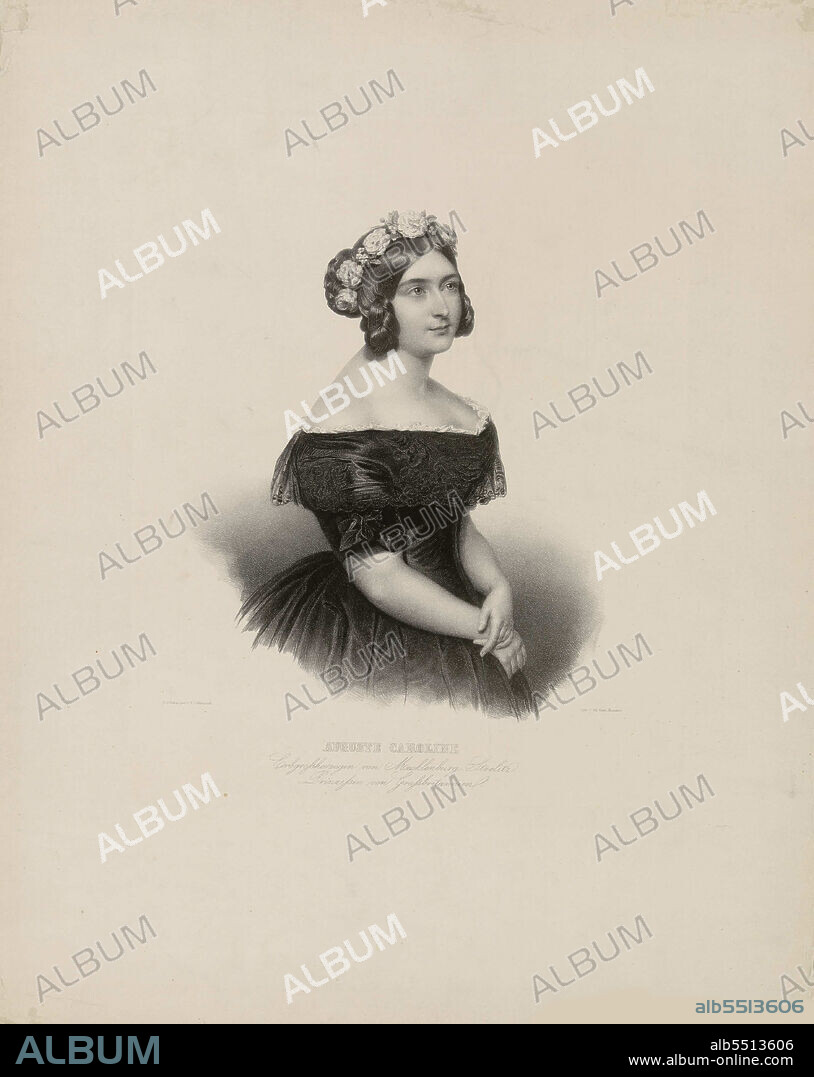 JULIUS GIERE. Princess Augusta of Cambridge (1822-1916), Grand Duchess of Mecklenburg-Strelitz.