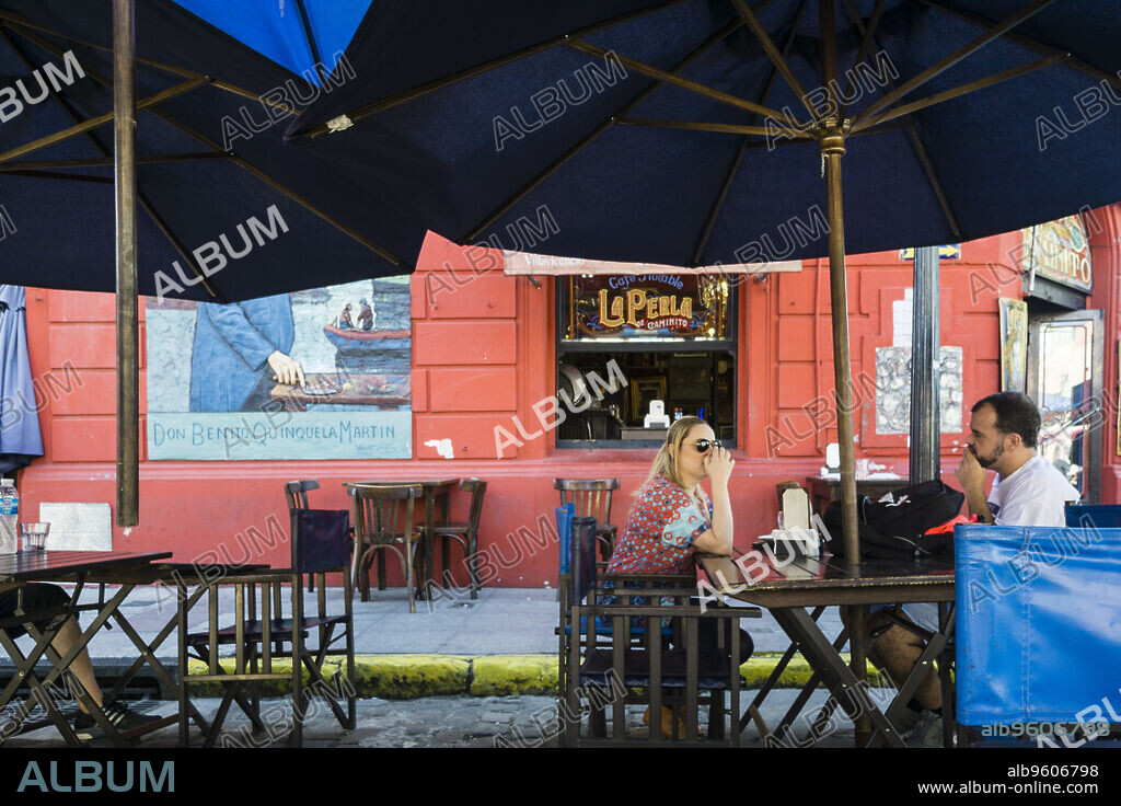 bar La Perla, caminito, barrio de La Boca, Buenos Aires, republica Argentina, cono sur, South America.