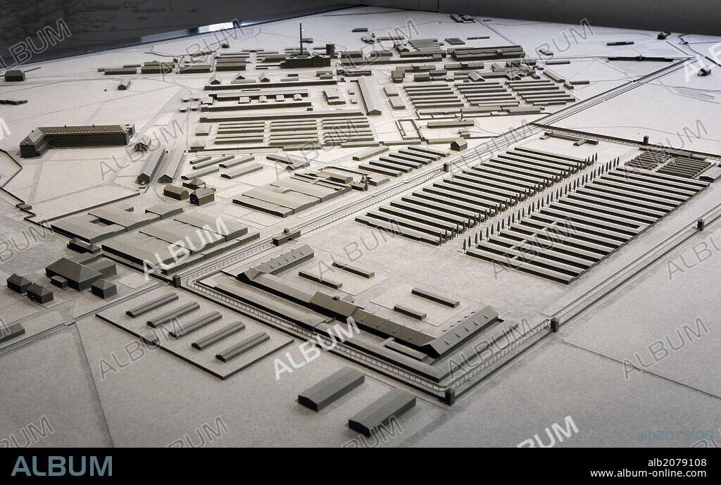 Modelo de Campo de concentración de Dachau. 1945. Maqueta. Dachau. Alemania. Europa.