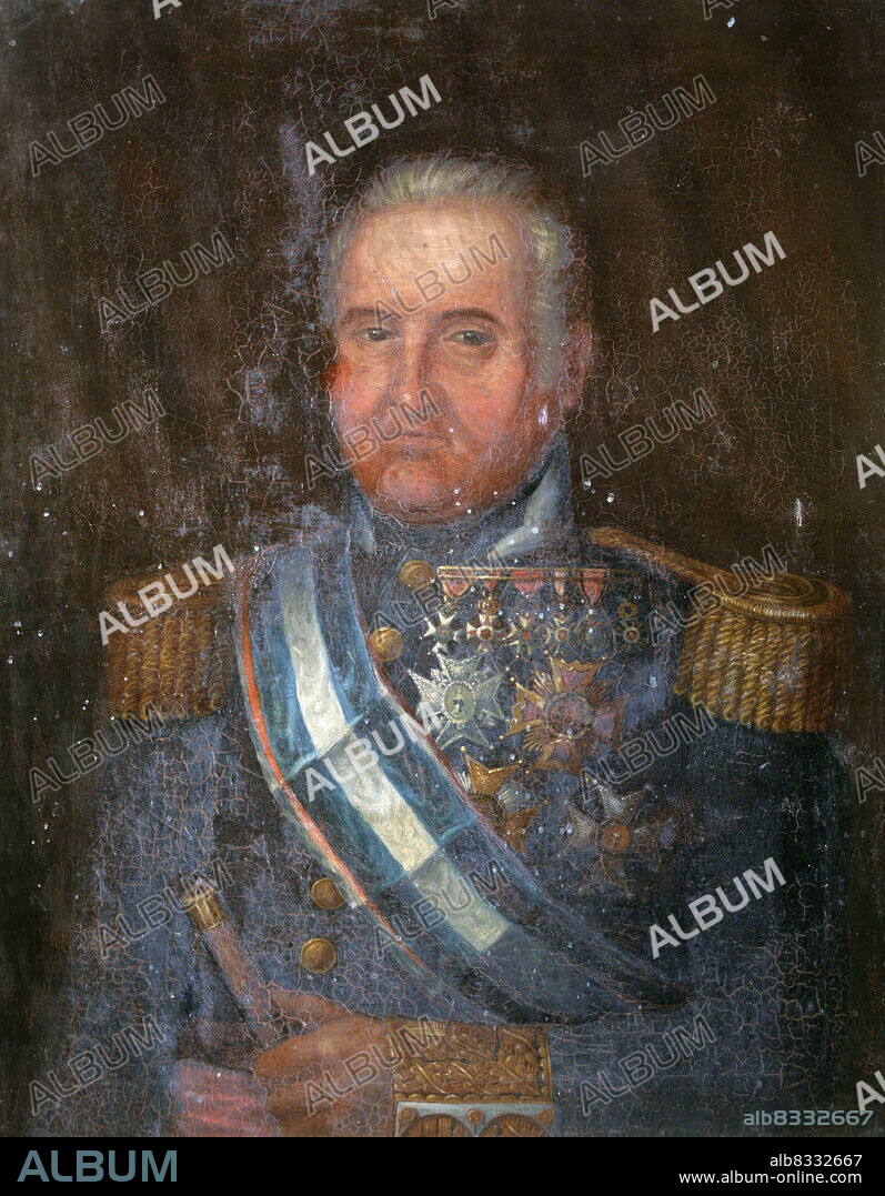 ORAA LECUMBERRI , MARCELINO. GENERAL ESPAÑOL . BERIARIN 1788 - 1851. OLEO DE J . ORDOVAS. MUSEO DEL EJERCITO . MADRID.