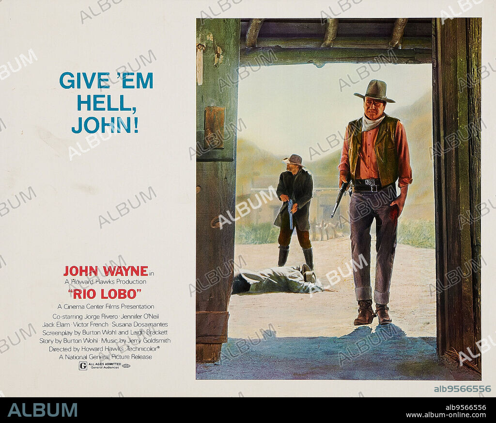 JOHN WAYNE en RIO LOBO, 1970, dirigida por HOWARD HAWKS. Copyright NATIONAL GENERAL/CINEMA CENTER.