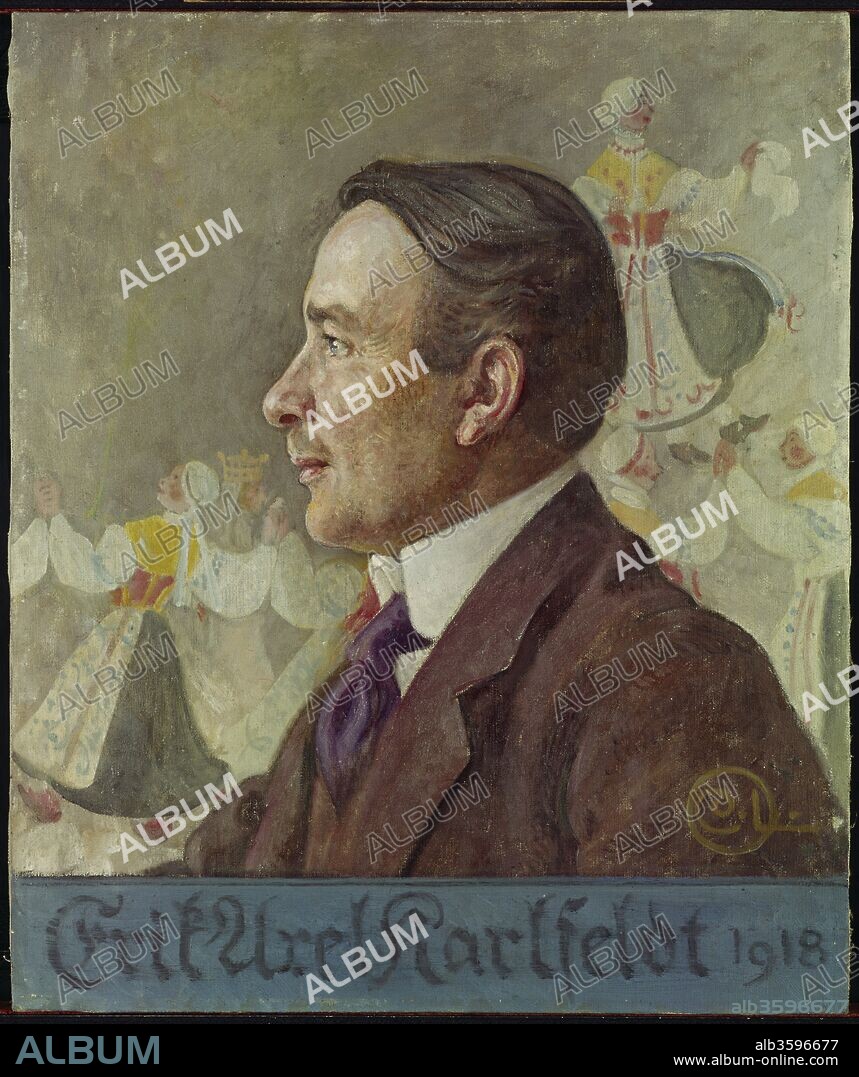 CARL LARSSON. Portrait of the poet Erik Axel Karlfeldt (1864-1931).