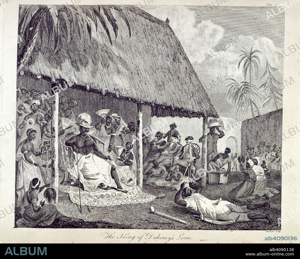 ARCHIBALD DALZEL. The King of Dahomy 's Levee. The History of Dahomy, an inland kingdom of Africa; compiled from authentic memoirs; with an introduction and notes. London, 1793. Source: 455.c.16, plate I.