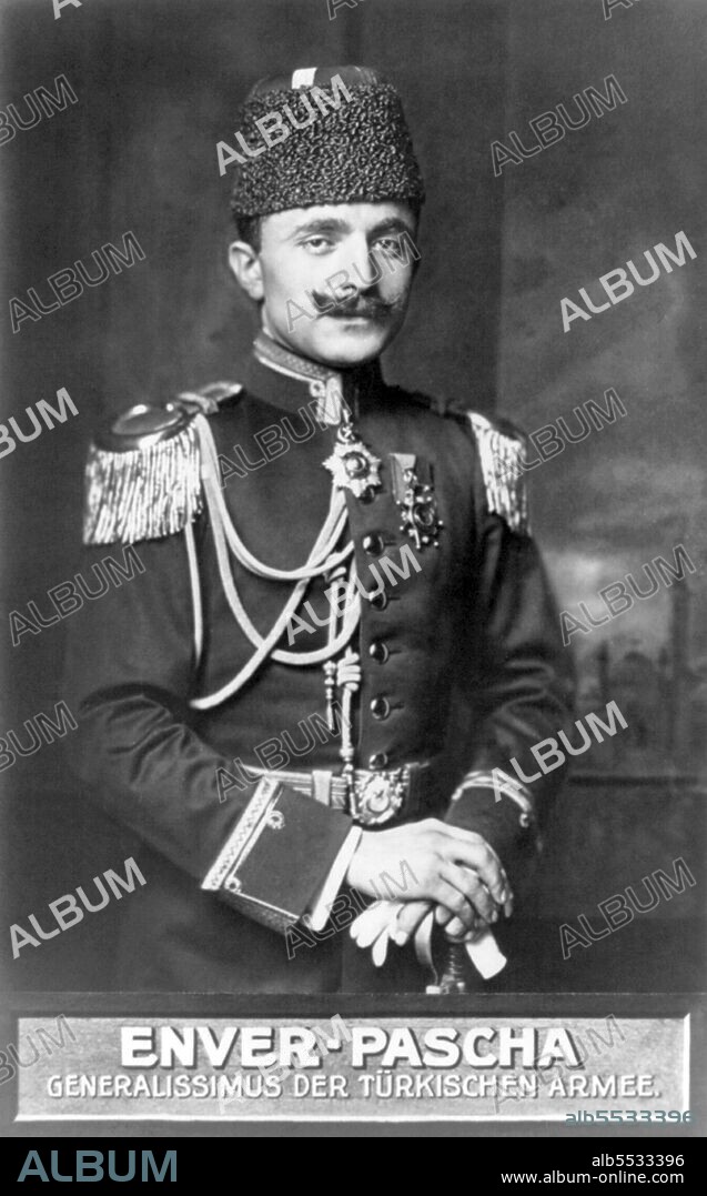 Ismail Enver Pasha (Ottoman Turkish: ??????? ???? ????; Turkish: Ismail Enver Pasa; 22 November 1881 – 4 August 1922), commonly known as Enver Pasha, was an Ottoman military officer and a leader of the 1908 Young Turk Revolution. He was the main leader of the Ottoman Empire in both Balkan Wars and World War I.  After the 1913 Ottoman coup d'état, Enver Pasha became the Minister of War of the Ottoman Empire, forming one-third of the triumvirate known as the 'Three Pashas' (along with Talaat Pasha and Djemal Pasha) that held de facto rule over the Empire from 1913 until the end of World War I in 1918. As war minister and de facto Commander-in-Chief, Enver Pasha was considered to be the most powerful figure of the government of the Ottoman Empire. He made the decision to enter the Empire into World War I, on the side of Germany. Along with Talaat and Djemal, he was one of the principal perpetrators of the Armenian Genocide.