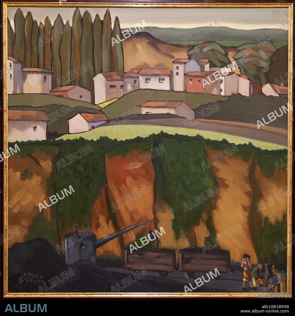 ALFREDO TRUAN, Gijón, 1895 - 1964,. Cargaderu de carbón, c. 1958, Fine Arts Museum, Museo Bellas Artes, Oviedo, Asturias, Spain.