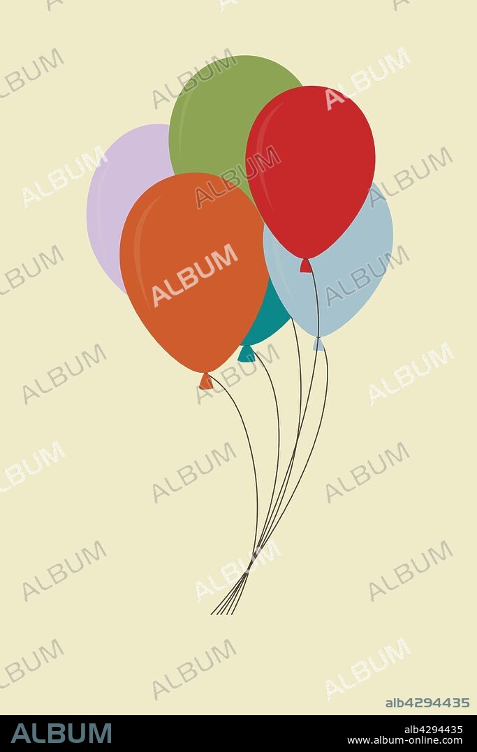 Bunch of balloons on strings.