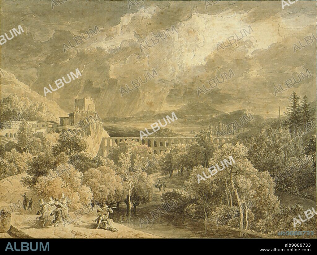 NICOLAS ANTOINE TAUNAY. Landscape with an Aqueduct, c1810.