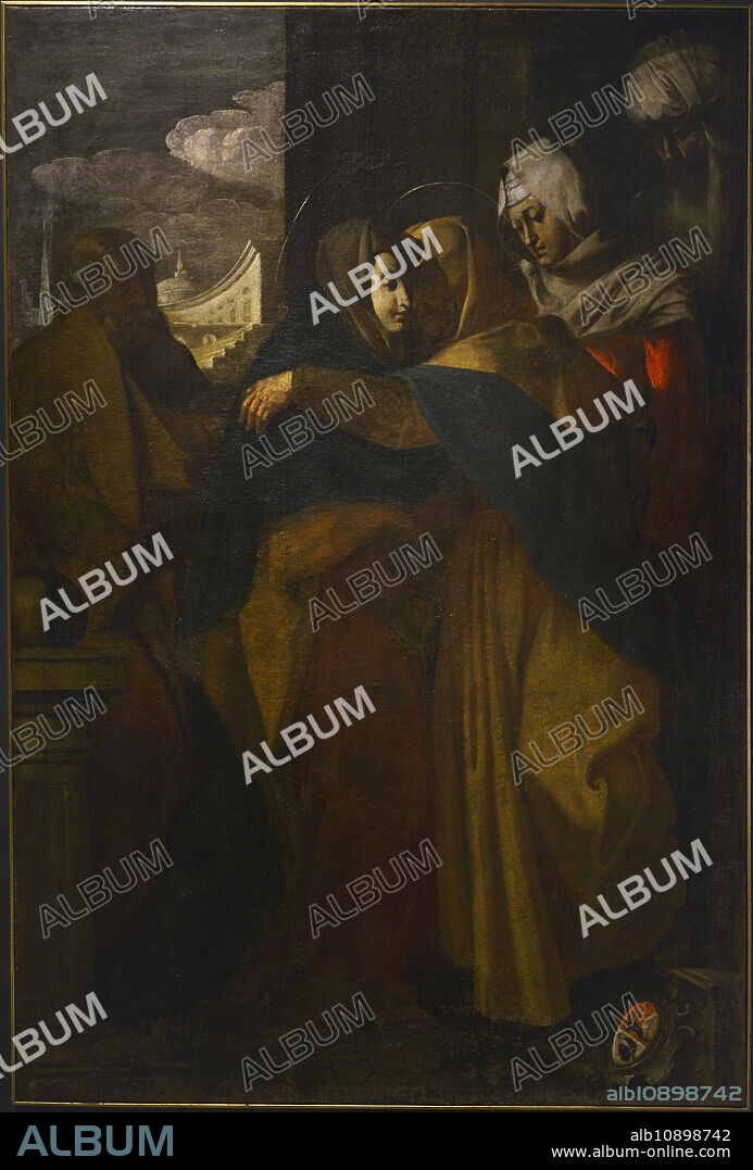 "La Visitación". Pintura realizada por un artista seguidor de il Genovesino, siglo XVII. Oleo sobre lienzo. Museo Civico Ala Ponzone. Cremona. Italia.