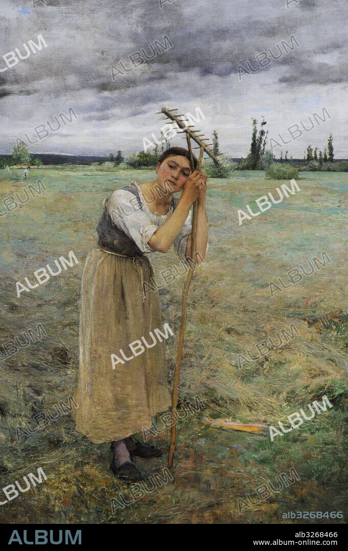 Jules Bastien-Lepage (1848-1884). Pintor naturalista francés. Cansada, 1881. Galeria Nacional. Museo Nacional de Arte, Arquitectura y Diseño. Oslo. Noruega.