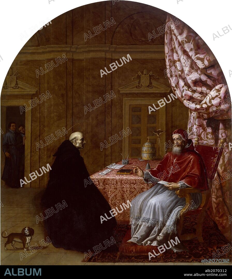VINCENZO CARDUCCI. Vicente Carducho / 'Urbano II delibera con San Bruno', 1626-1632, Escuela Española, Lienzo, 337 cm x 297 cm, P05409.