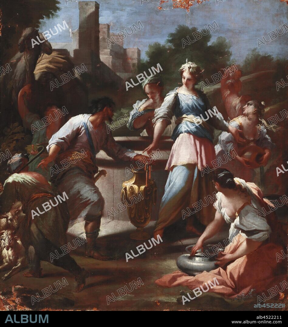 Giovanni Battista Ranieri del Pace, Italian, 1681 - 1738, Rebecca at the Well, c. 1715/1720, oil on canvas, 126.5 x 117.1 cm.