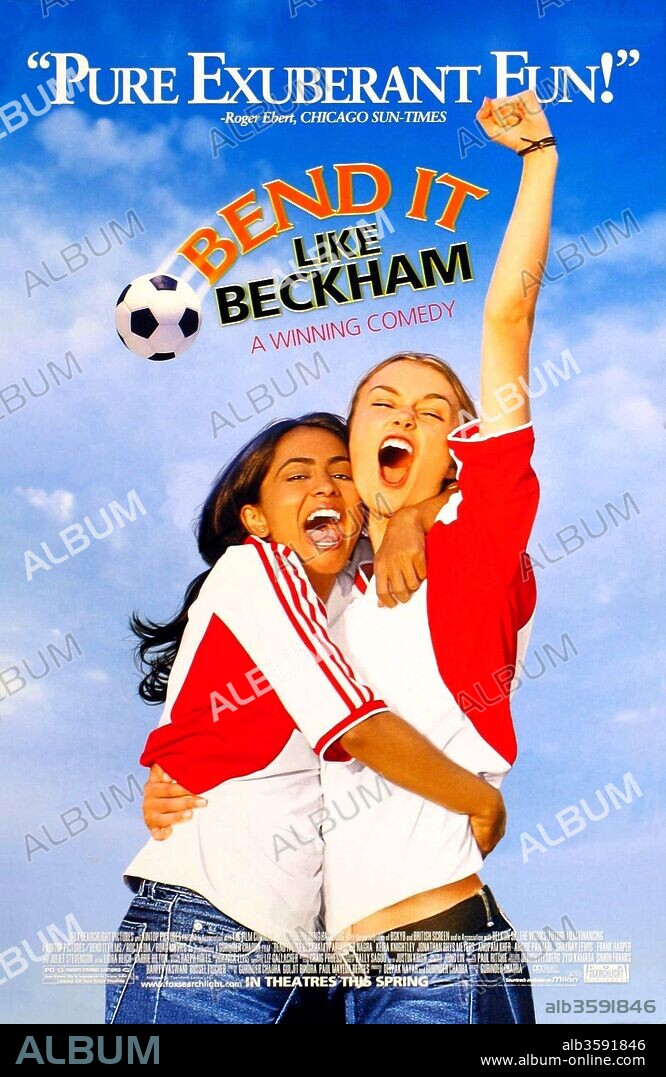 Plakat zu BEND IT LIKE BECKHAM, 2002, unter der Regie von GURINDER CHADHA. Copyright BEND IT FILMS/FILM COUNCIL/ROC MEDIA/HELKON MEDIA AG.