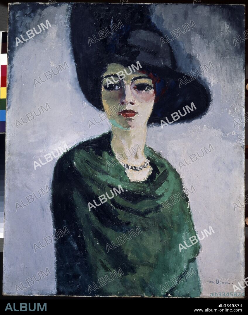 KEES VAN DONGEN. Lady in a black Hat.