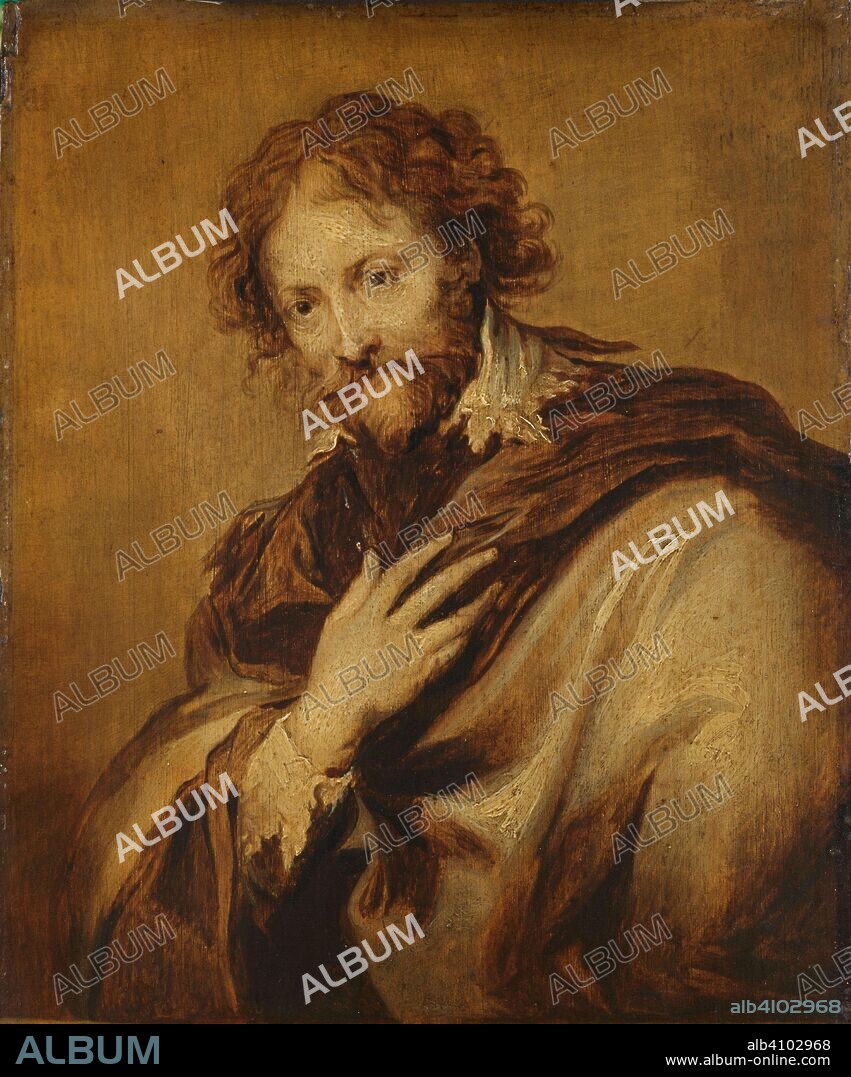 ANTHONY VAN DYCK (WORKSHOP OF). Portrait of a Man, Identified as Peter Paul Rubens (1577-1640), Painter and Diplomat. Dating: 1630 - 1660. Measurements: h 26 cm × w 20 cm; d 5 cm.