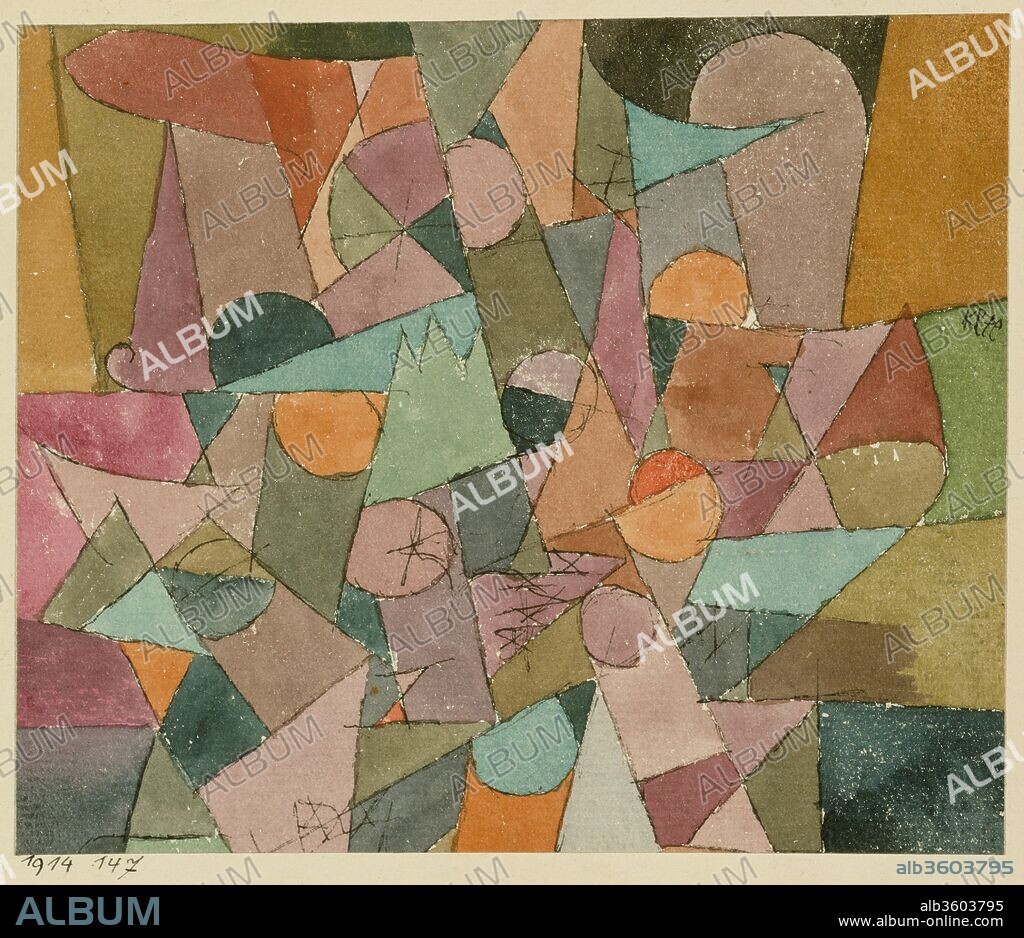 Untitled. Artist: Paul Klee (German (born Switzerland), Münchenbuchsee 1879-1940 Muralto-Locarno). Dimensions: 7 1/2 × 8 1/4 in. (19.1 × 21 cm). Date: 1914.