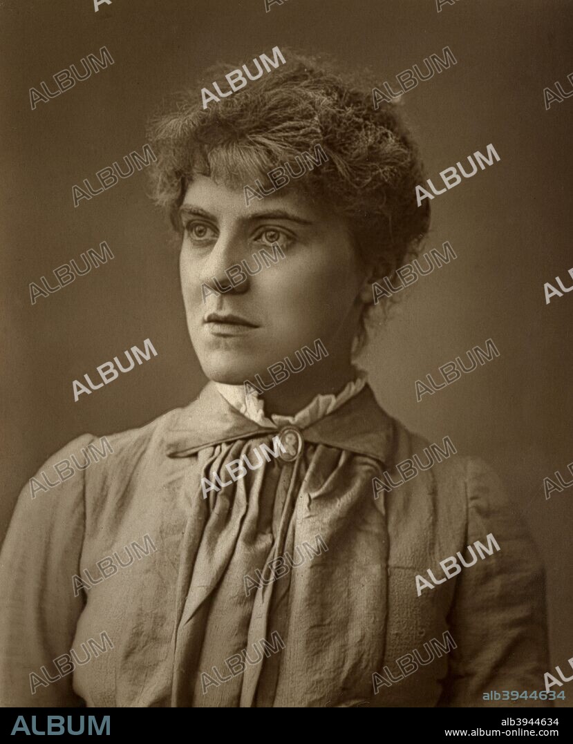 Janet Achurch, British actress and actor-manager, 1887. A photograph from The Theatre, A Monthly Review, Volume X, July to December, 1887, Carson & Comerford, London, 1887.
