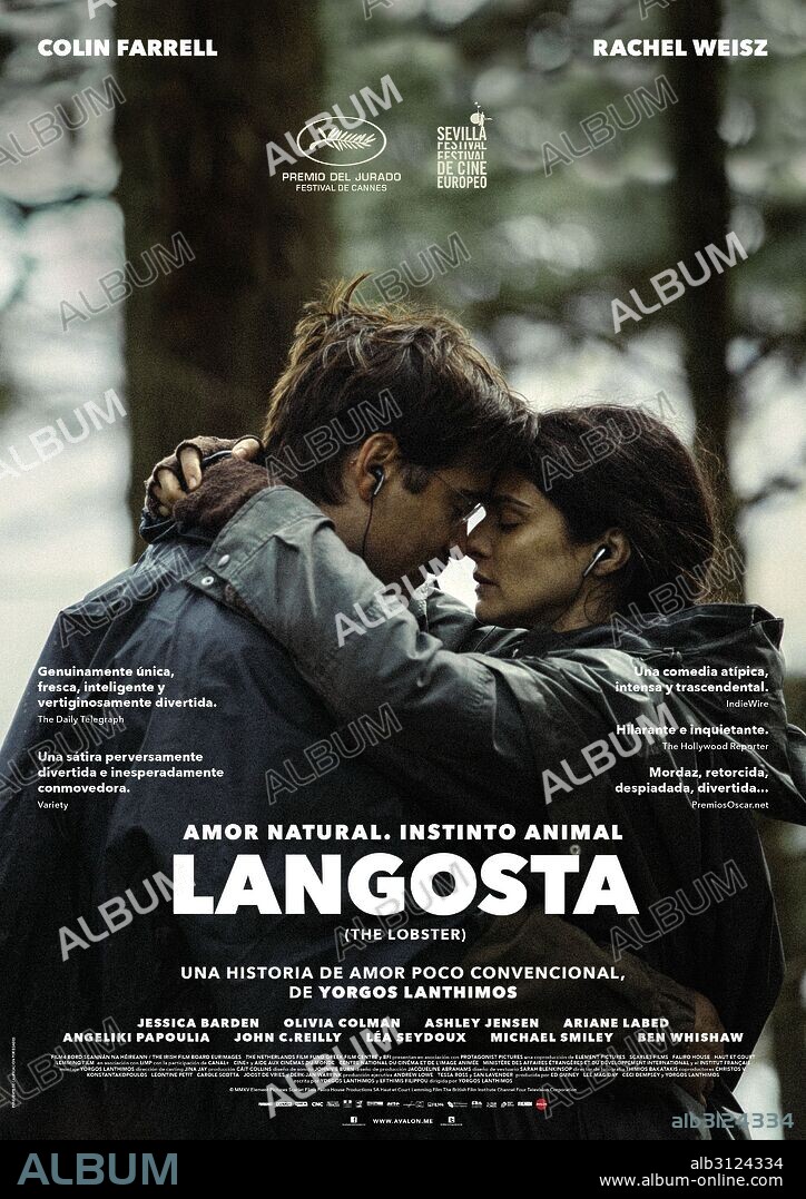 Poster de LANGOSTA, 2015 (THE LOBSTER), dirigida por YORGOS LANTHIMOS. Copyright CANAL+/CNC/CINE+/ELEMENT PICTURES/EURIMAGES/FALIRO HOUSE PRO.