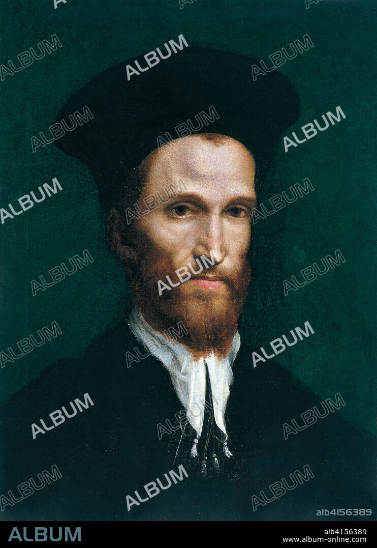 Correggio (Antonio Allegri) (Correggio, 1489 (?) -1534). Portrait of a Man (ca. 1520). Oil on canvas. 55 x 40 cm.