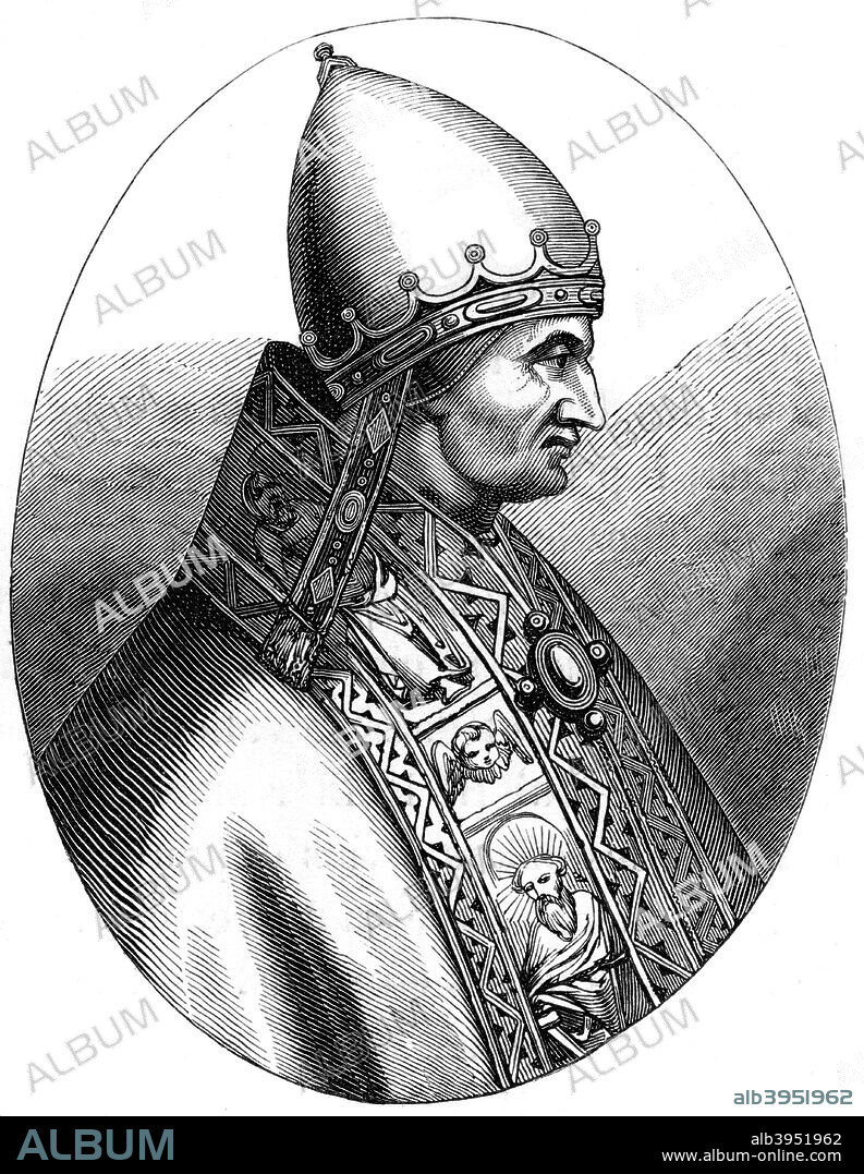 Pope Innocent IV (c1180/1190-1254), 1849. Innocent was Pope between 1243 and 1254. From Le Moyen Age et la Renaissance, by Paul Lacroix, Ferdinand Séré and A Rivaud, Volume III (Paris, 1849).