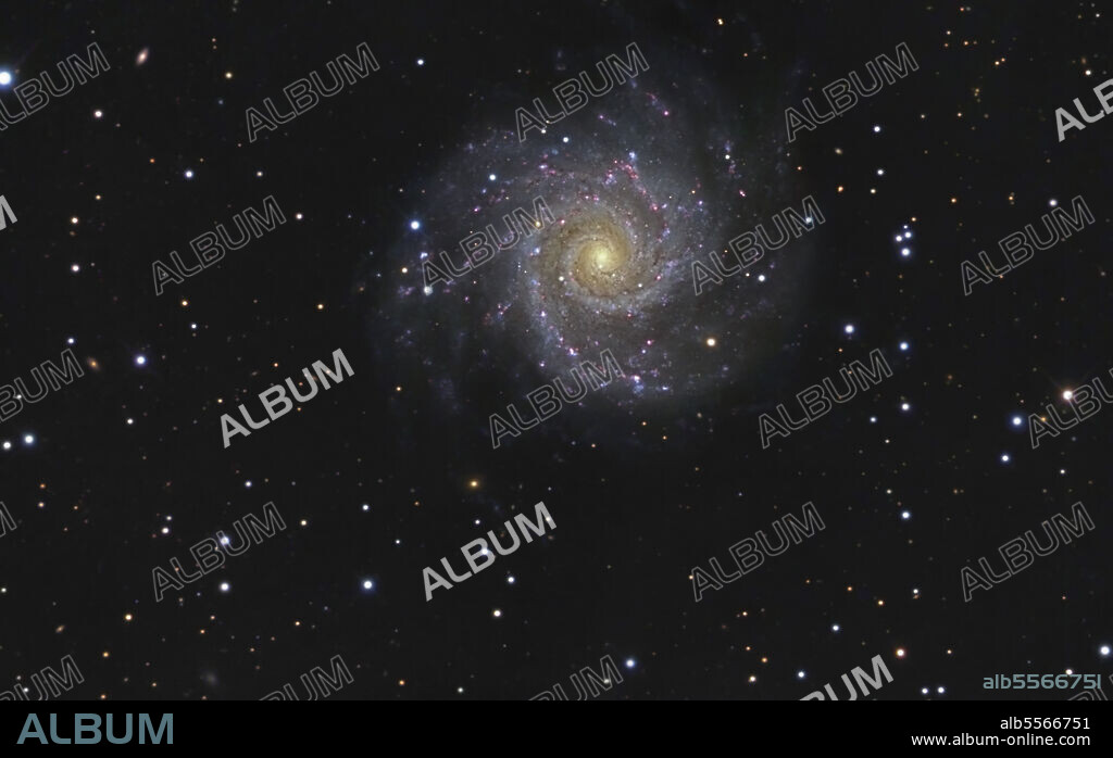 Messier 74, also known as NGC 628, is a face-on spiral galaxy in the constellation Pisces.