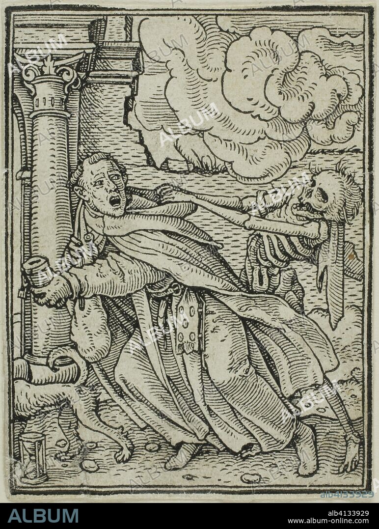 THE YOUNGER HANS HOLBEIN. The Monk. Hans Holbein, the younger; German, 1497-1543. Date: 1517-1543. Dimensions: 66 x 50 mm. Woodcut on paper. Origin: Germany.