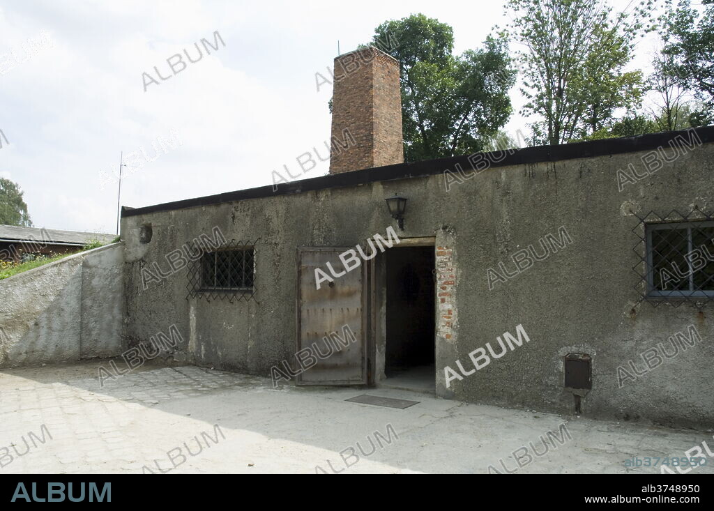 Crematorium, Auschwitz concentration camp, now a memorial and museum, UNESCO World Heritage Site, Oswiecim near Krakow (Cracow), Poland, Europe.