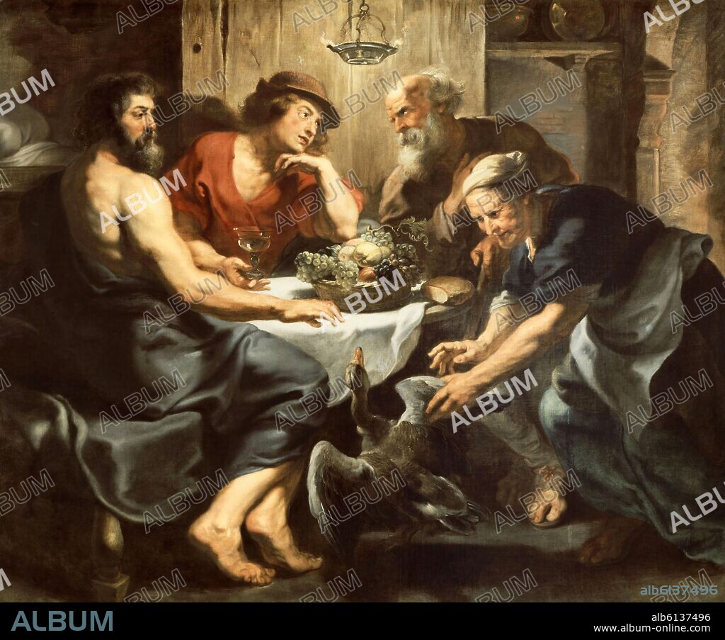 PETER PAUL RUBENS. 'Jupiter and Mercury with Philemon and Baucis', 1620-1625, Oil on canvas, 153.5 x 187 cm.