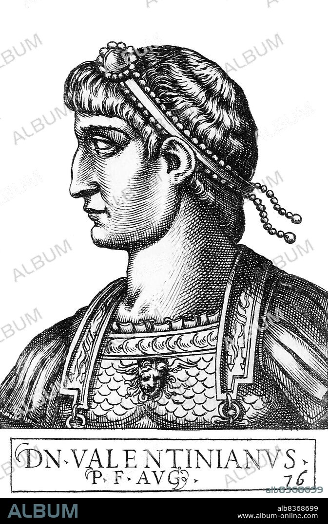 Valentinian I (321-375), also known as Valentinian the Great, was the son of Gratianus Major, a commander under emperors Constantine I and Constans I. Valentinian joined the army in the late 330s, but he was humiliated and his career ruined during a debacle against Alamanni raiders caused by the incompetency of others.<br/><br/> . His fortunes would swiftly change when he was promoted to tribune by Emperor Jovian, whose later death led to Valentinian's ascension to emperor by civil and military assembly in 364. He selected his brother Valens as co-emperor of the east, while Valentinian managed the west. He successfully fought off various Germanic and barbarian invasions, as well as dealing with revolts in Africa and the Great Conspiracy, a massive attack on Britain by Picts, Saxons and Scots.<br/><br/> . Valentinian became the last emperor to conduct campaigns across the Danube and Rhine rivers, building and improving fortresses and fortifications along the frontiers and even in enemy territory. His successes and the rapid decline that occurred after his death led many to consider Valentinian the 'last great western emperor', and he died in 375 from a burst blood vessel while angrily yelling at Quadi envoys. His sons would succeed him, making him the founder of the Valentinian Dynasty.