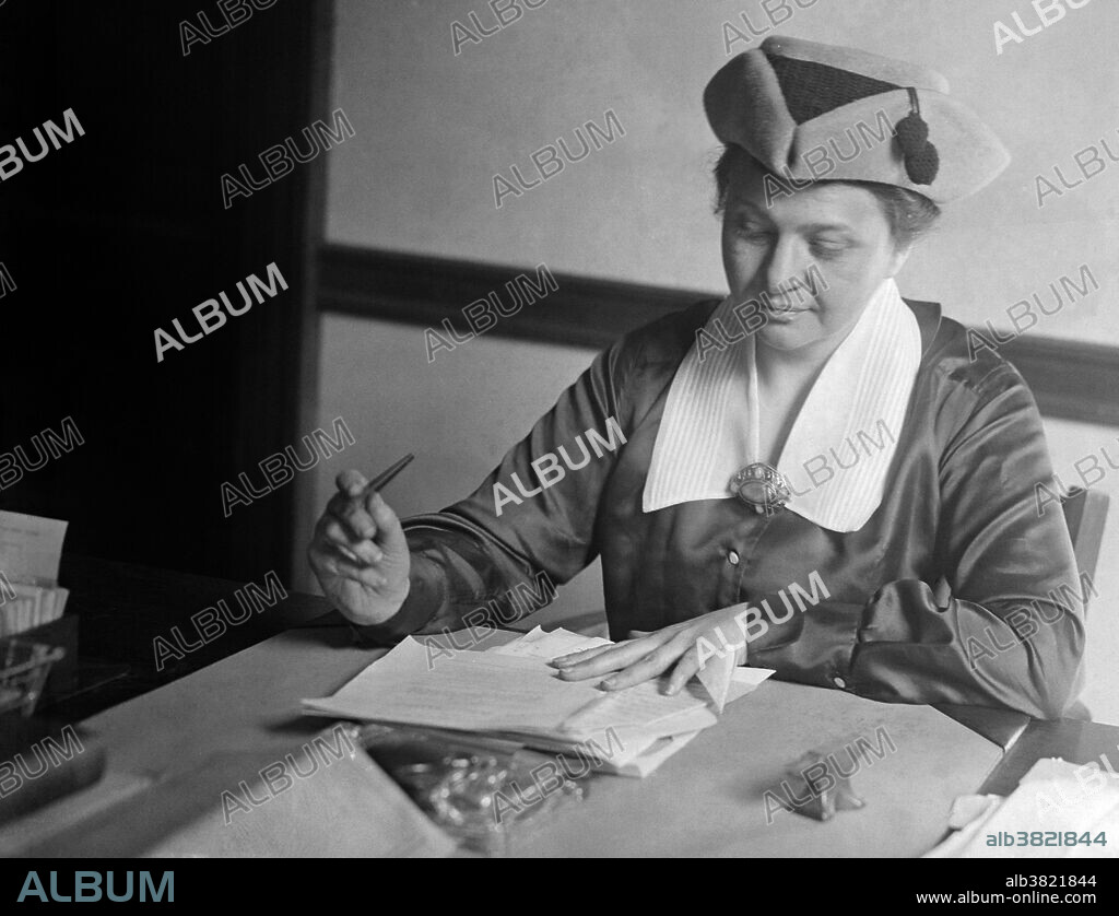 Frances Perkins (April 10, 1880 - May 14, 1965) was the US Secretary of Labor from 1933-45, and the first woman appointed to the US Cabinet. She married Paul Caldwell Wilson in 1913 and kept her birth name, defending her right to do so in court. Prior to moving to Washington, D.C., Perkins held various positions in New York State government. During her term as Secretary of Labor, Perkins championed many aspects of the New Deal, including the Civilian Conservation Corps, the Public Works Administration and its successor the Federal Works Agency. With The Social Security Act she established unemployment benefits, pensions for uncovered elderly Americans, and welfare for the poorest. She pushed to reduce workplace accidents and helped craft laws against child labor. Through the Fair Labor Standards Act, she established the first minimum wage and overtime laws for American workers, and defined the standard forty-hour work week. Following her government service career, Perkins remained active as a teacher and lecturer at the NY State School of Industrial and Labor Relations at Cornell University until her death in 1965 at age 85.