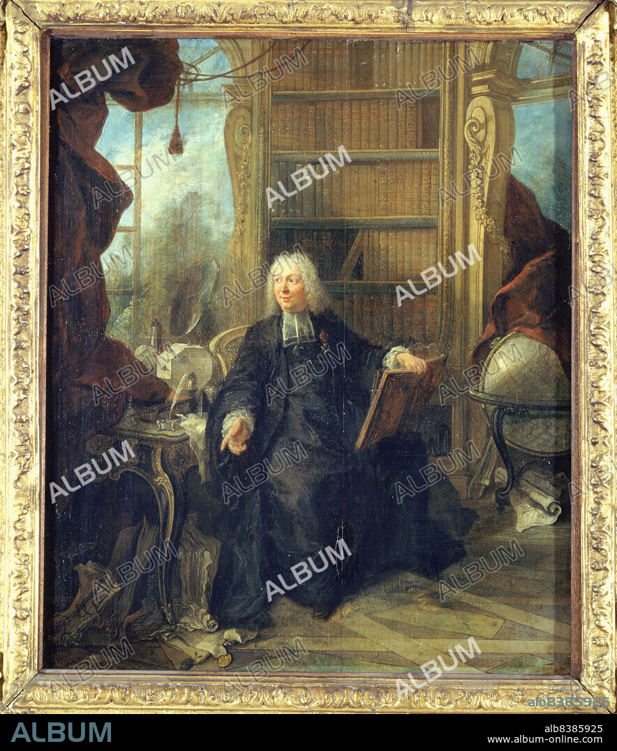JACQUES DE LAJOUE II. Portrait thought to be of Father Jean-Antoine Nollet (1700-1770), c1740.
