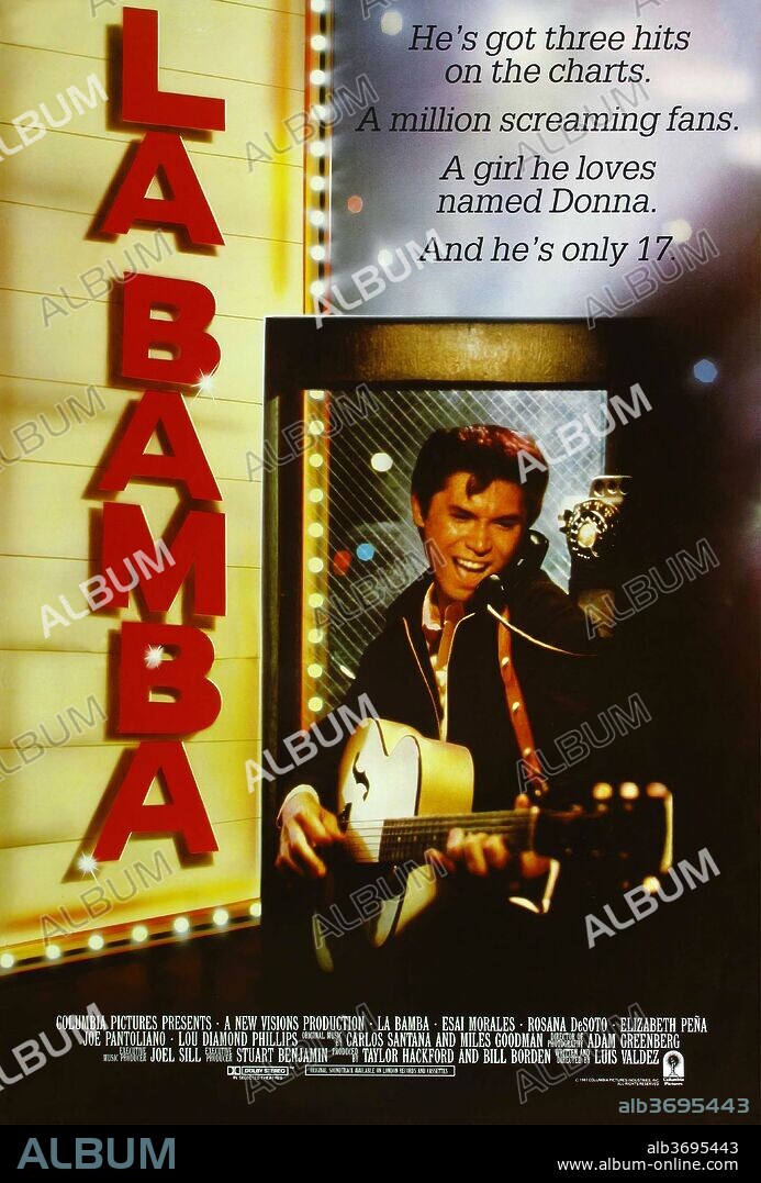 Poster of LA BAMBA, 1987, directed by LUIS VALDEZ. Copyright COLUMBIA PICTURES.