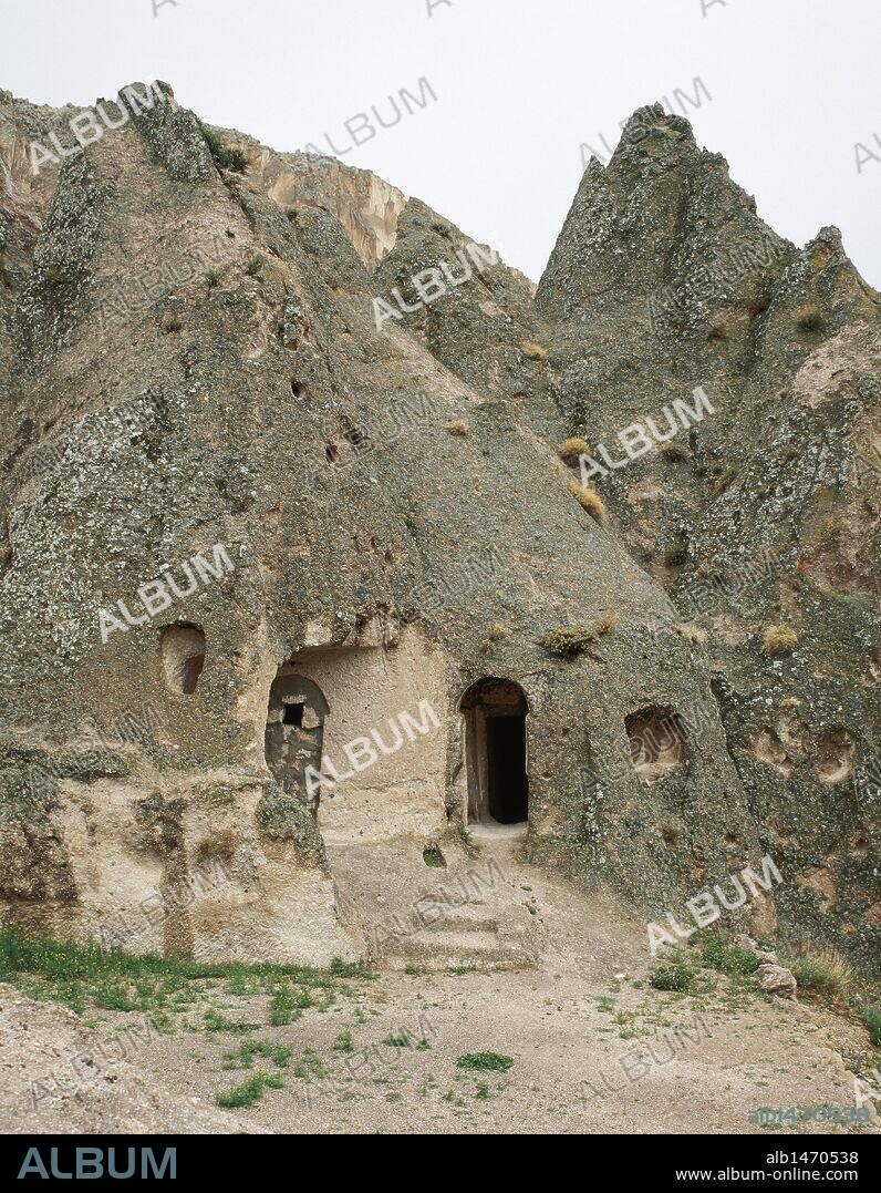 The Buckle Church (Tokali Kilise). 10th century. Carved into the rock. Soganli Valley. Cappadocia region. Anatolian Peninsula.
