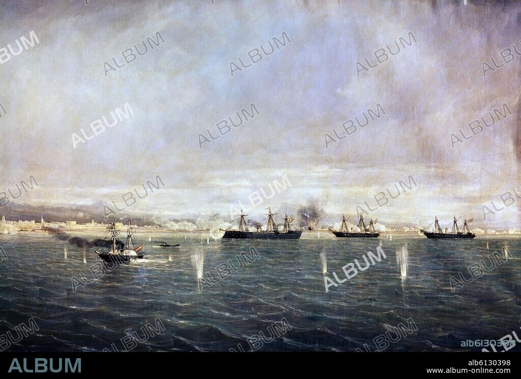 RAFAEL MONLEÓN. COMBATE NAVAL DEL CALLAO EL 2 DE MAYO DE 1866 AL MANDO DE MENDEZ NUÑEZ.