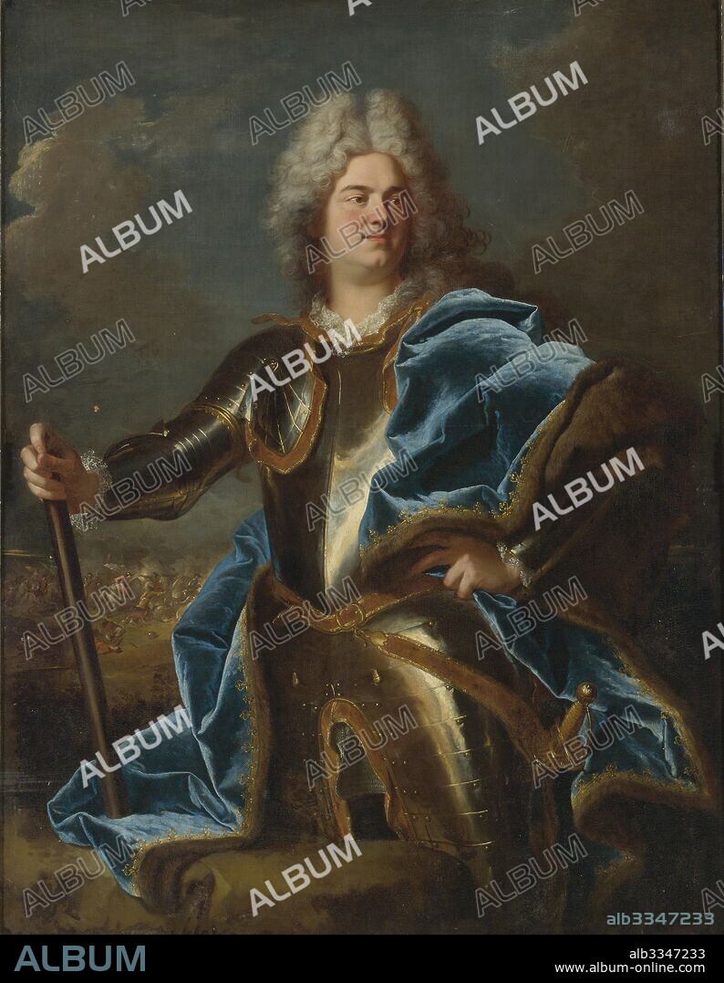 HYACINTHE FRANçOIS HONORé RIGAUD. Portrait of Marshal General Claude-Louis-Hector de Villars (1653-1734).