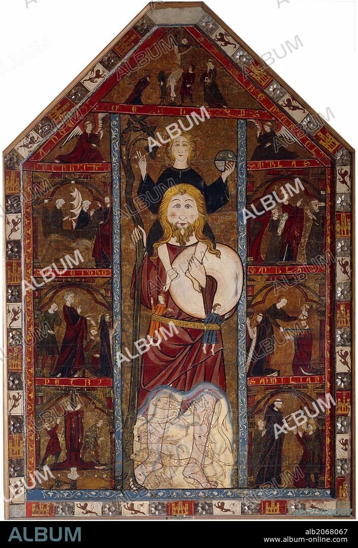 ANÓNIMO. Anónimo / 'Retablo de San Cristóbal', Siglo XIV, Escuela Española, Temple sobre Tabla, 266 cm x 184 cm, P03150.