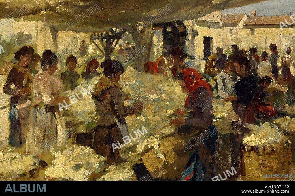 The wool seller, 1890, by Francesco Gioli (1846-1922).