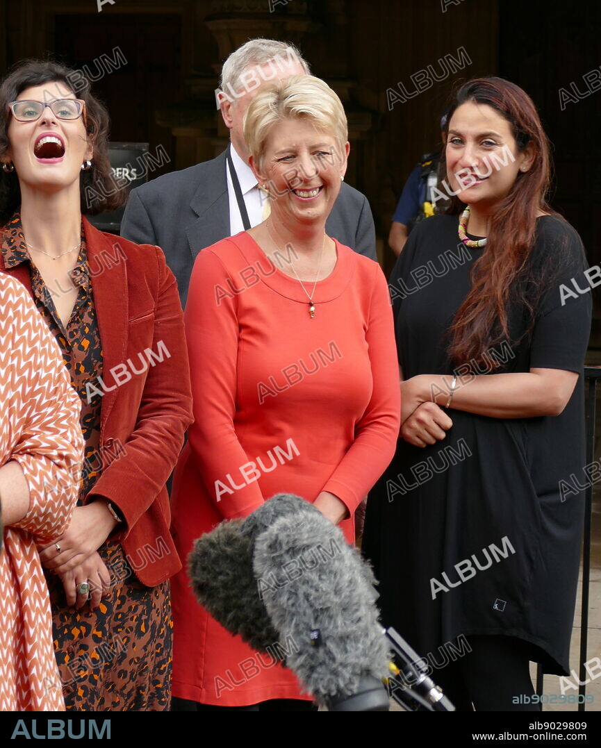 Leyla Moran, Angela Smith and Luciana Berger, Liberal Democratic Members of the British Parliament return to the House of Commons after the Supreme Court overturned the Prorogation of Parliament in September 2019.