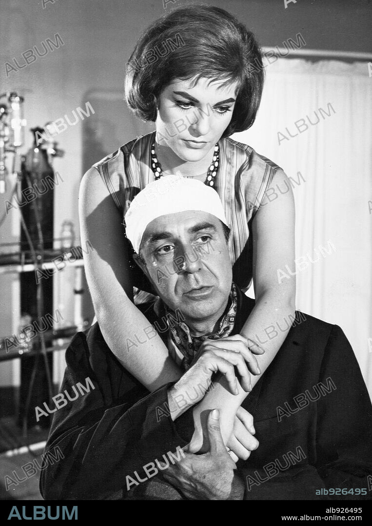 FERNANDO REY y LISA GAYE en LA CARA DEL TERROR, 1962, dirigida por ISIDORO M. FERRY. Copyright DOCUMENTO FILM/CCC FILMKUNST.
