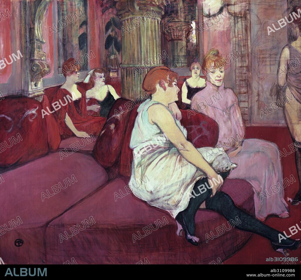HENRI DE TOULOUSE LAUTREC. El salón de la Rue des Moulins.