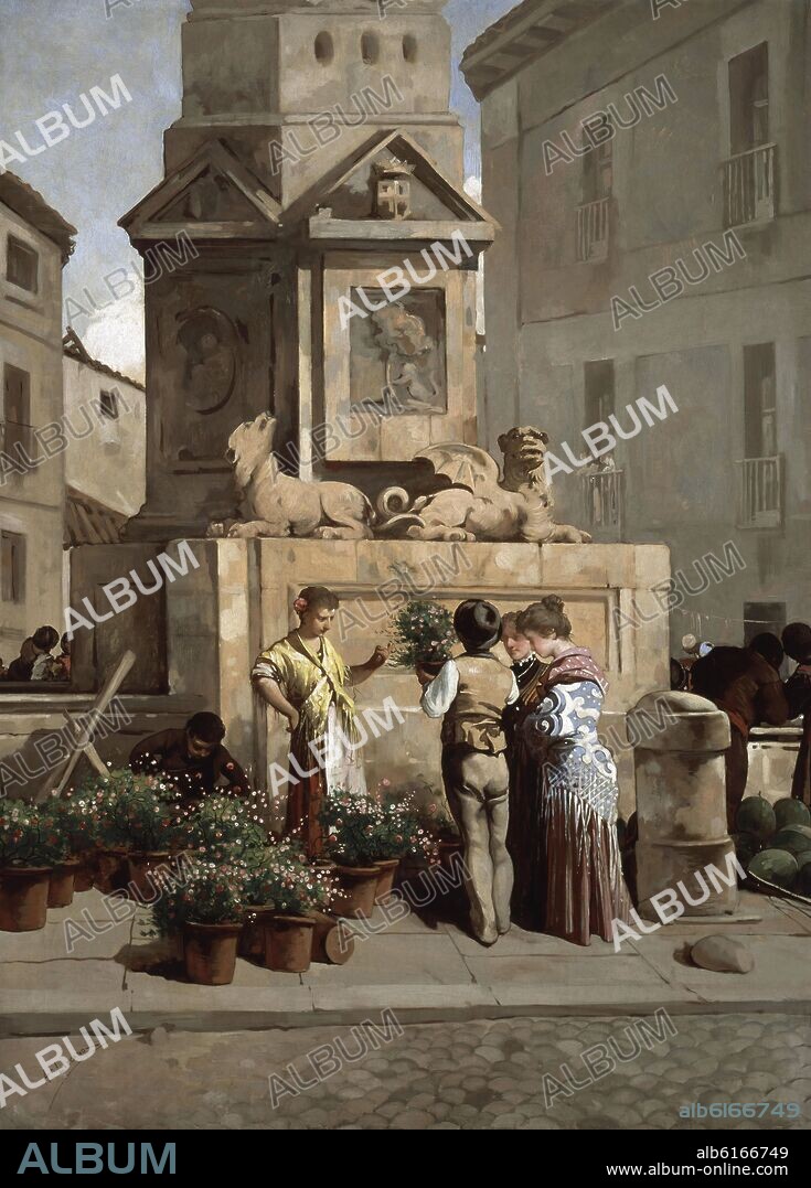 ÁNGEL LIZCANO MONEDERO. "LA FUENTECILLA" - 1895 - OIL ON CANVAS - I.N.35368 - 111X81 CM.