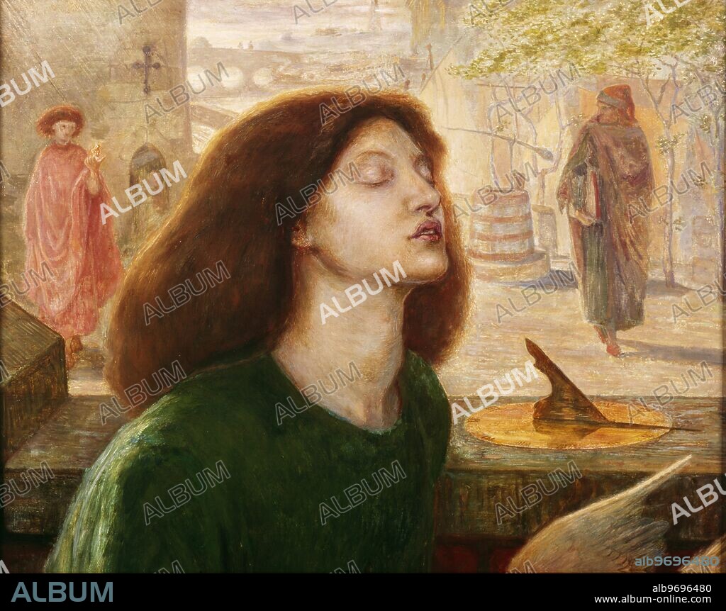 Beata Beatrix. by Rossetti. in the Birmingham Art Gallery. Dante Gabriel Rossetti (May 12, 1828 - April 10, 1882) was an English poet, painter and translator. ©TopFoto.