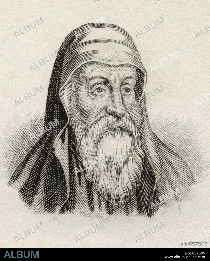 Origen or Origen Adamantius, born circa 185 died 254. Early Christian scholar, theologian, and father of the Christian church. From the book Crabbes Historical Dictionary published 1825.