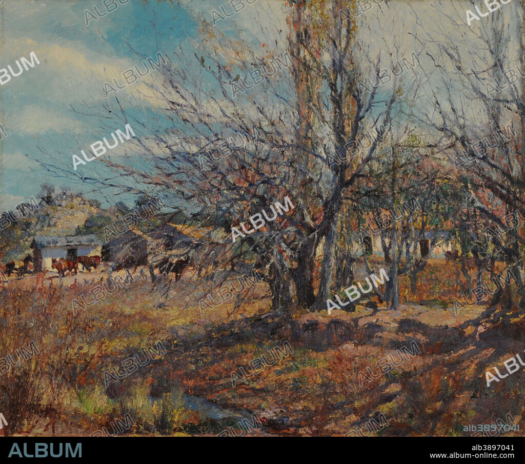FERNANDO FADER. Fin de invierno. Date/Period: 1918. Painting. Oil on canvas. Height: 1,000 mm (39.37 in); Width: 1,200 mm (47.24 in).