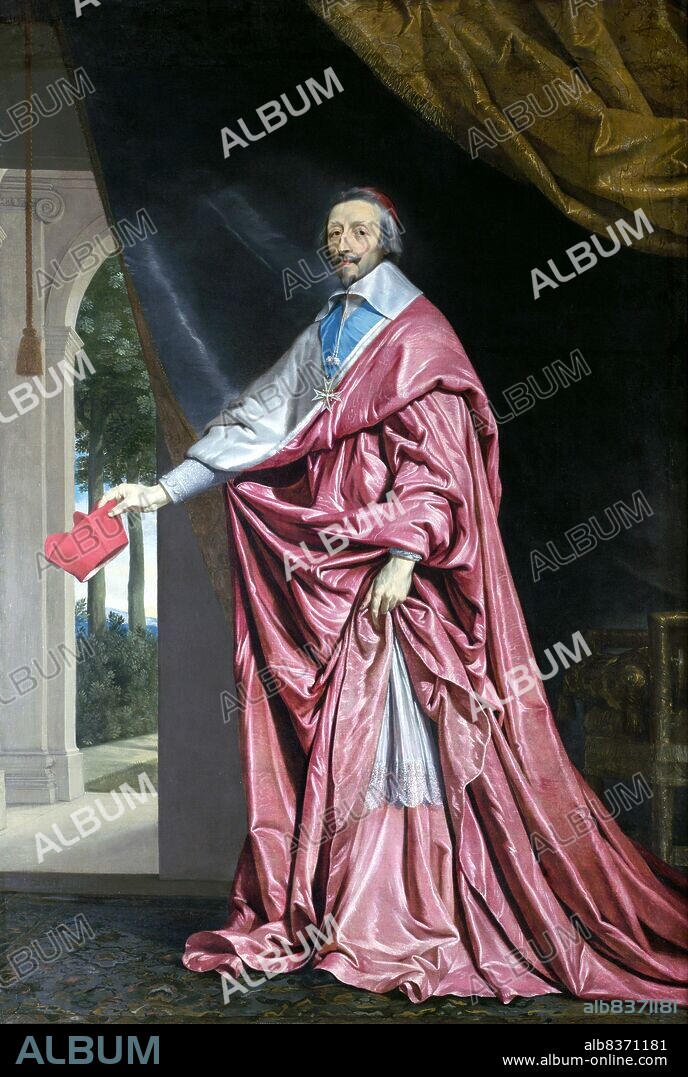 Armand Jean du Plessis, Cardinal-Duke of Richelieu and of Fronsac (September 1585 4 December 1642), commonly referred to as Cardinal Richelieu, was a French clergyman, noble and statesman. He was consecrated as a bishop in 1607 and was appointed Foreign Secretary in 1616.<br/><br/> . Richelieu soon rose in both the Catholic Church and the French government, becoming a cardinal in 1622, and King Louis XIII's chief minister in 1624. He remained in office until his death in 1642; he was succeeded by Cardinal Mazarin, whose career he had fostered.