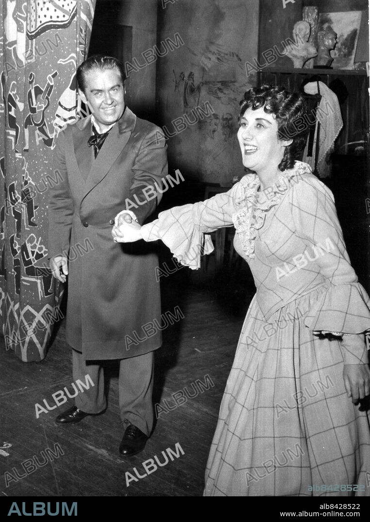 Jussi Björling och Ethel Mårtensson i La BohËme på Malmö Stadsteater. Teater La BohËme . Ture Hellström / SYDSVENSKAN / IBL BILDBYRÅ.